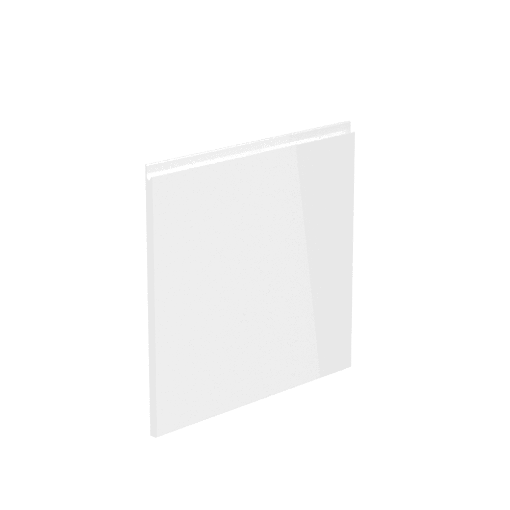 KONDELA Dvierka na umývačku, biela extra vysoký lesk HG, 44,6x57, AURORA